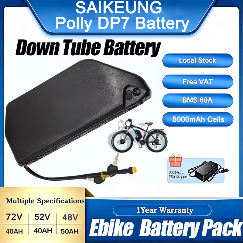 60V 30Ah 21700 Battery Pack - Hailong Polly DP7 전기 자전거용 다운튜브