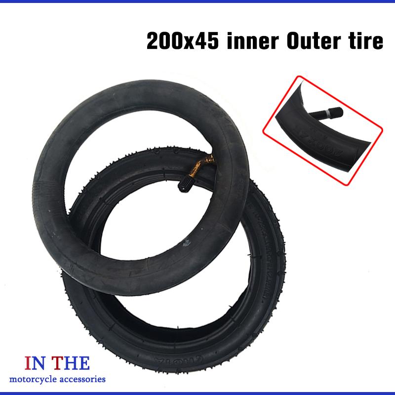 Scooter Tire - 두꺼운 스쿠터용 타이어, 200x45 사이즈, 공기