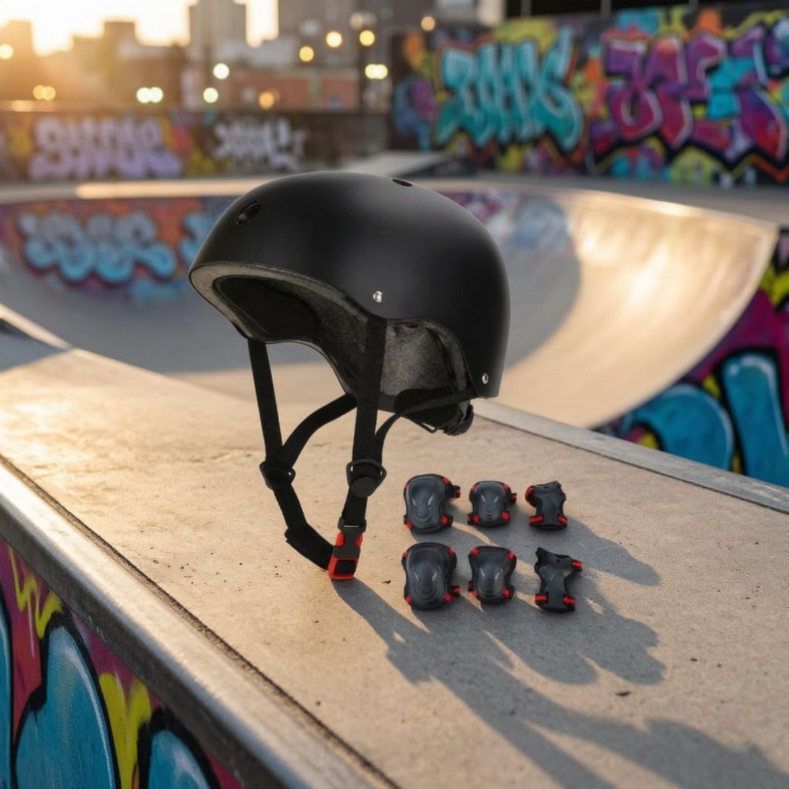 ABS 소재의 견고한 쉘 스케이트 헬멧, 무릎 보호대, - Scooter Helmet Set 리뷰 및 가격