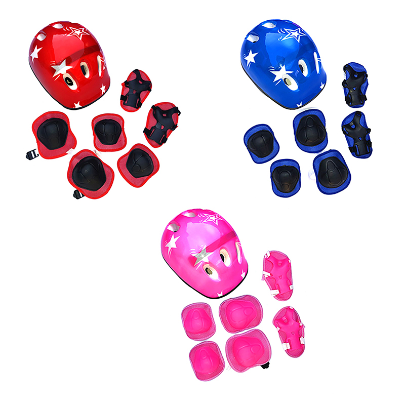 새로운 7종 어린이 사이클링 보호 장비 자전거 헬멧 무 - Scooter Helmet Set 리뷰 및 가격