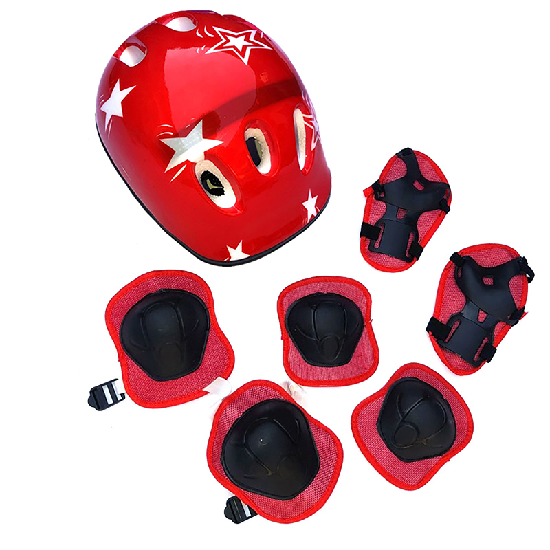 새로운 7종 어린이 사이클링 보호 장비 자전거 헬멧 무 - Scooter Helmet Set 리뷰 및 가격